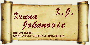 Kruna Jokanović vizit kartica